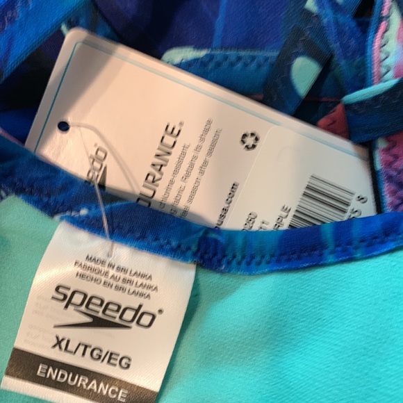 Speedo Endurance size XL Pansy Purple  swim top crisscross back tie - Picture 5 of 5